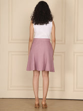 Exude Linen Bloom A-line Skirt Lilac